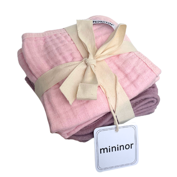 Wash cloth organic cotton "Rose/Heath flower" 6 pcs