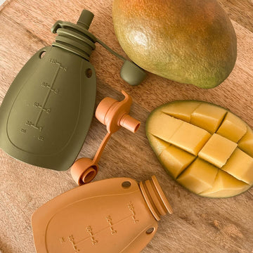 Smoothie pouch 2 pack (Moss green/Roe deer)