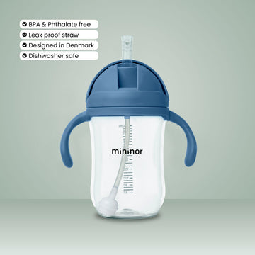 Straw Bottle Tritan 330ml "Blue whale"