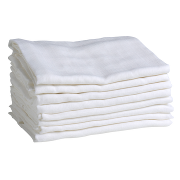 Muslin Cloth Organic White 8-pack