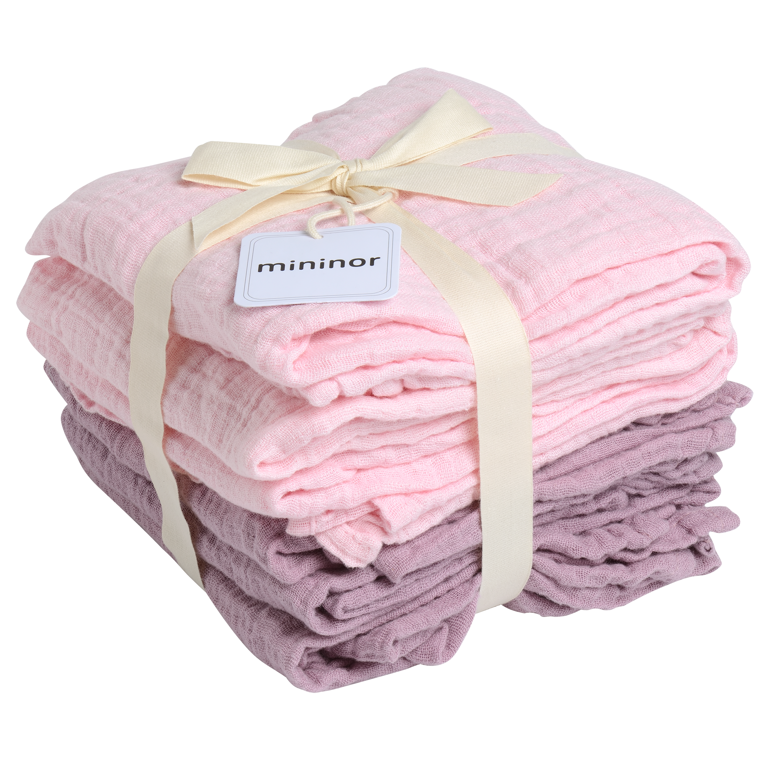 Muslin Cloth Organic Rose/Purple 6-pack