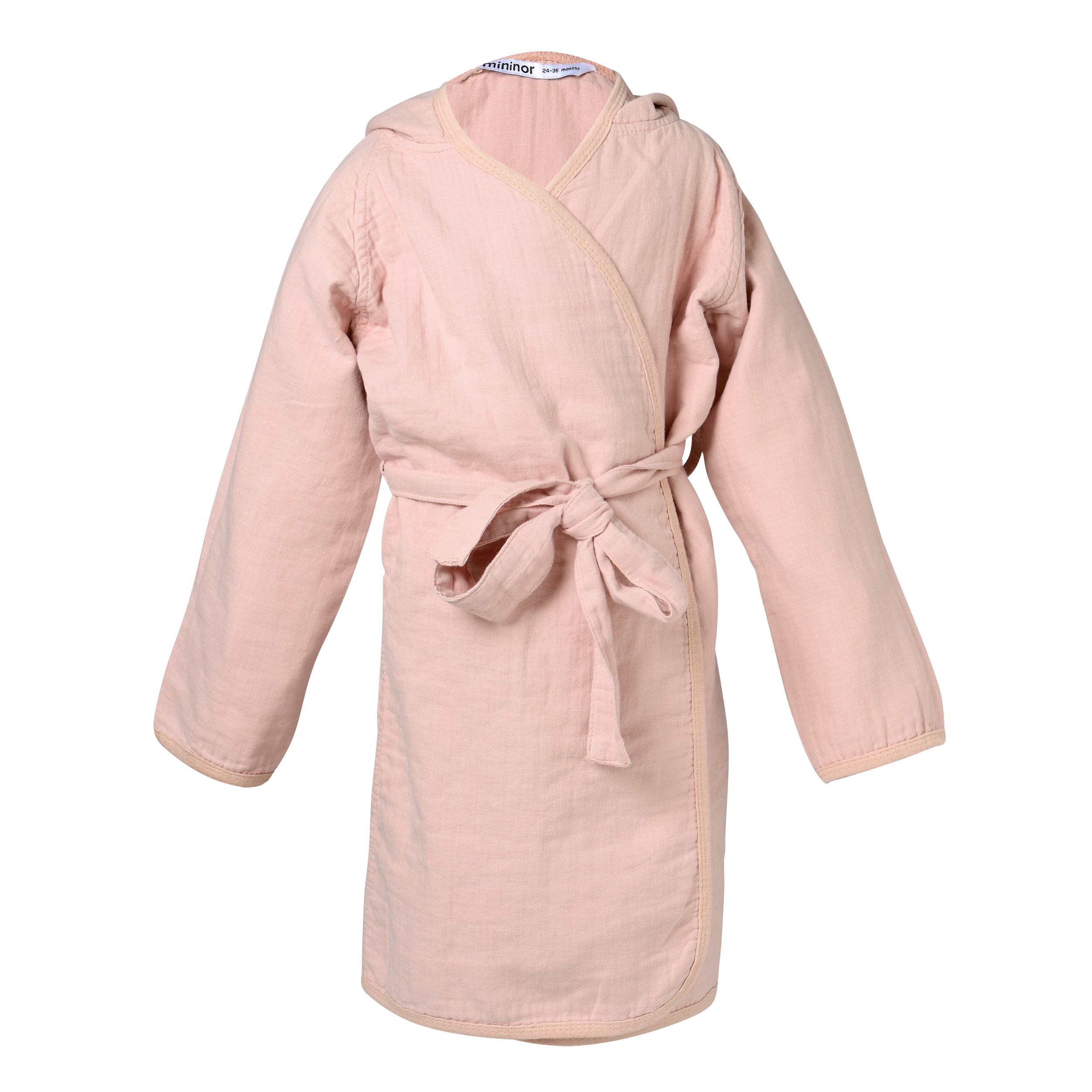 Organic cotton bathrobe 12-24m, Peach