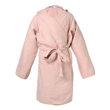 Organic cotton bathrobe 12-24m, Peach