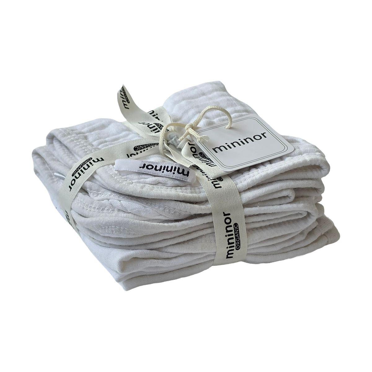 White muslin wash cloth organic 6 pieces