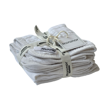White muslin wash cloth organic 6 pieces