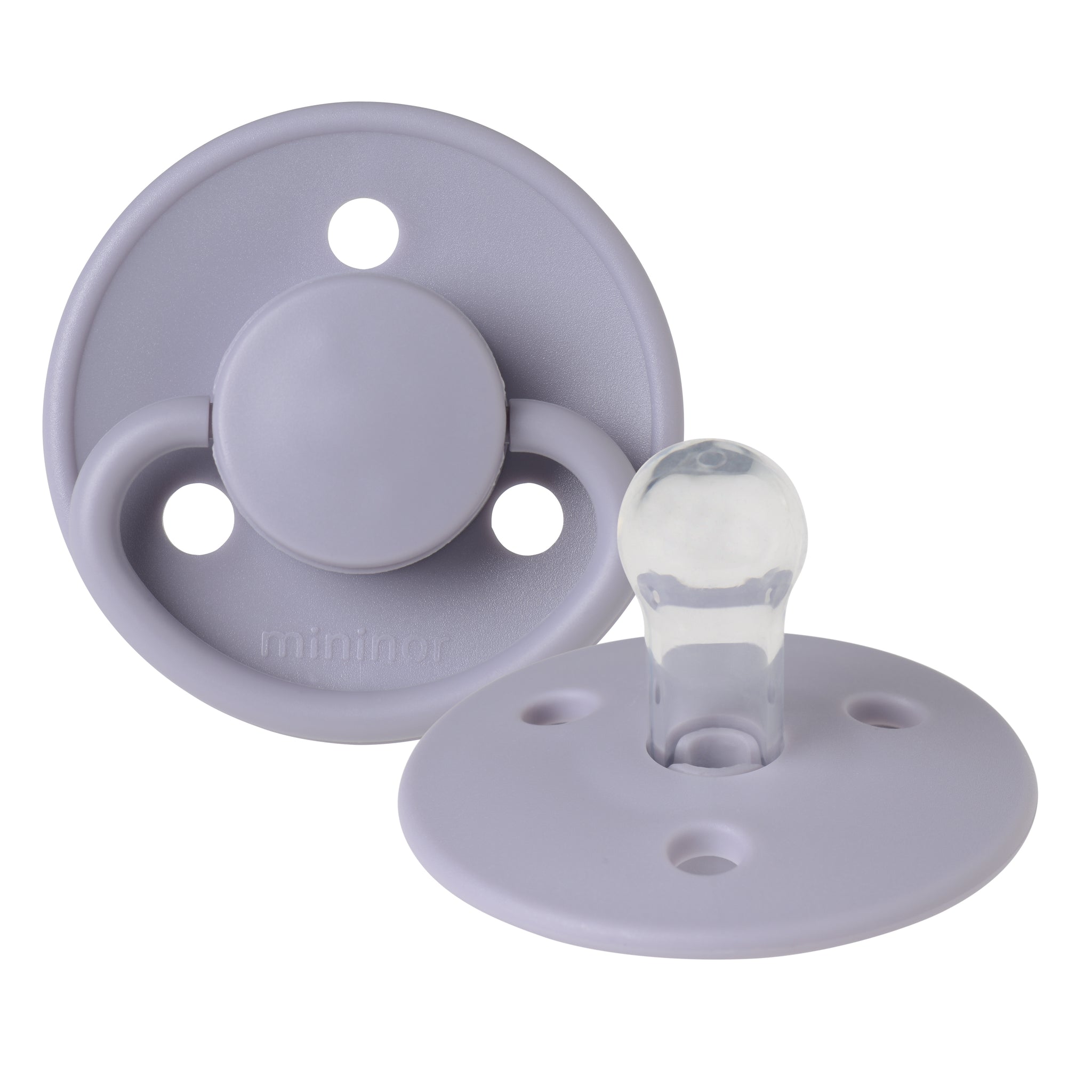 Mininor Round Pacifier Silicone 0m "Lilac flower"