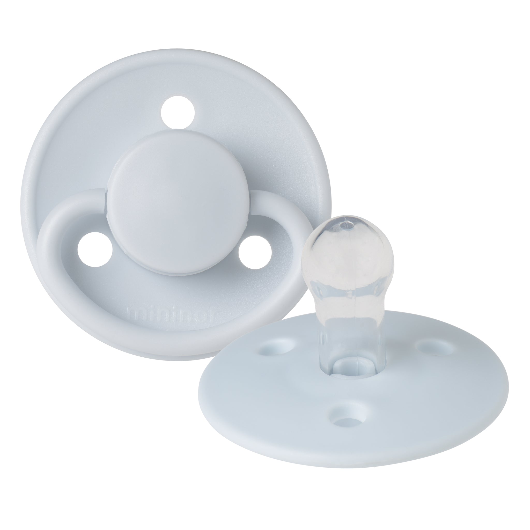Mininor Round Pacifier Silicone 0m "Icicle"