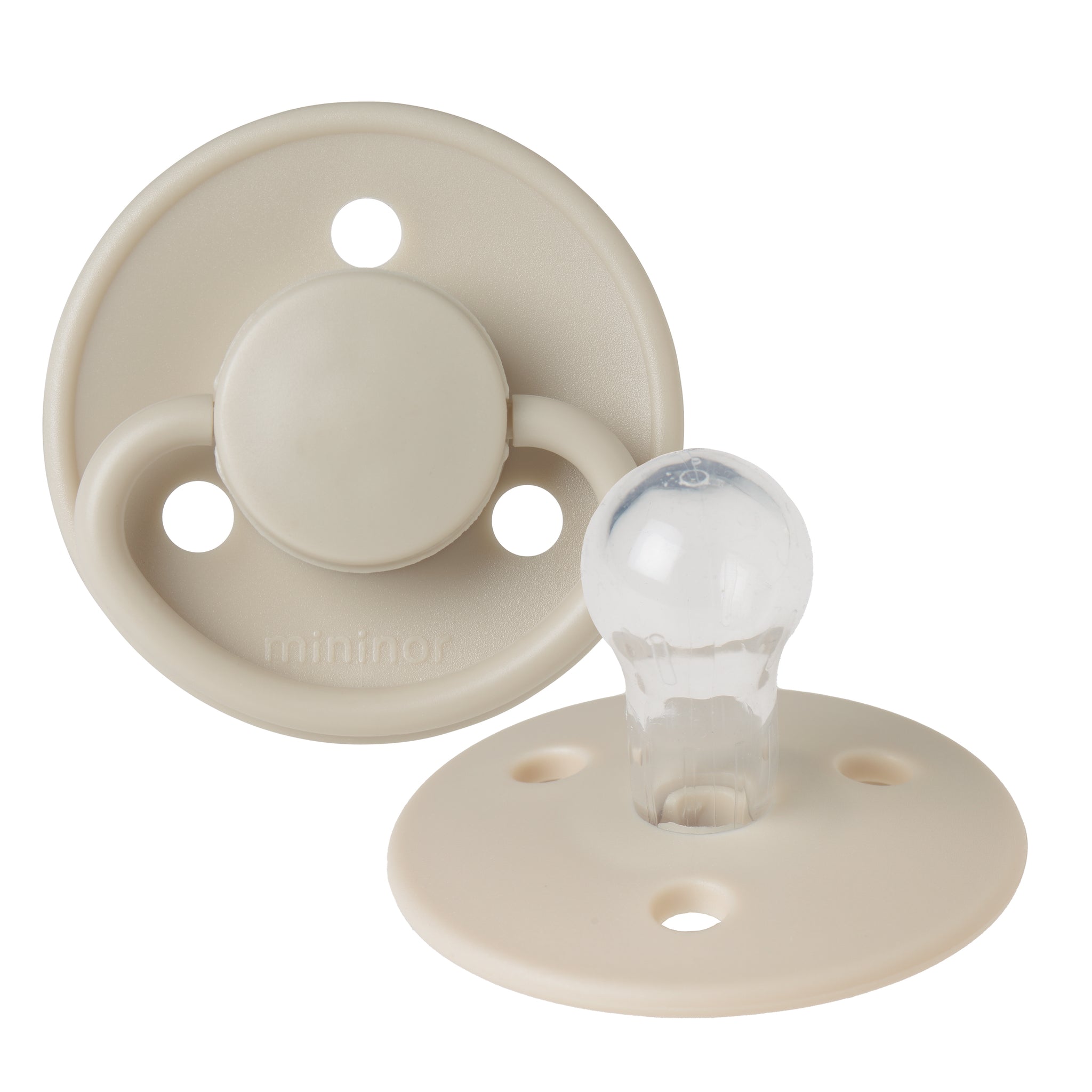 Mininor Round Pacifier Silicone 12m "Cloudy morning"