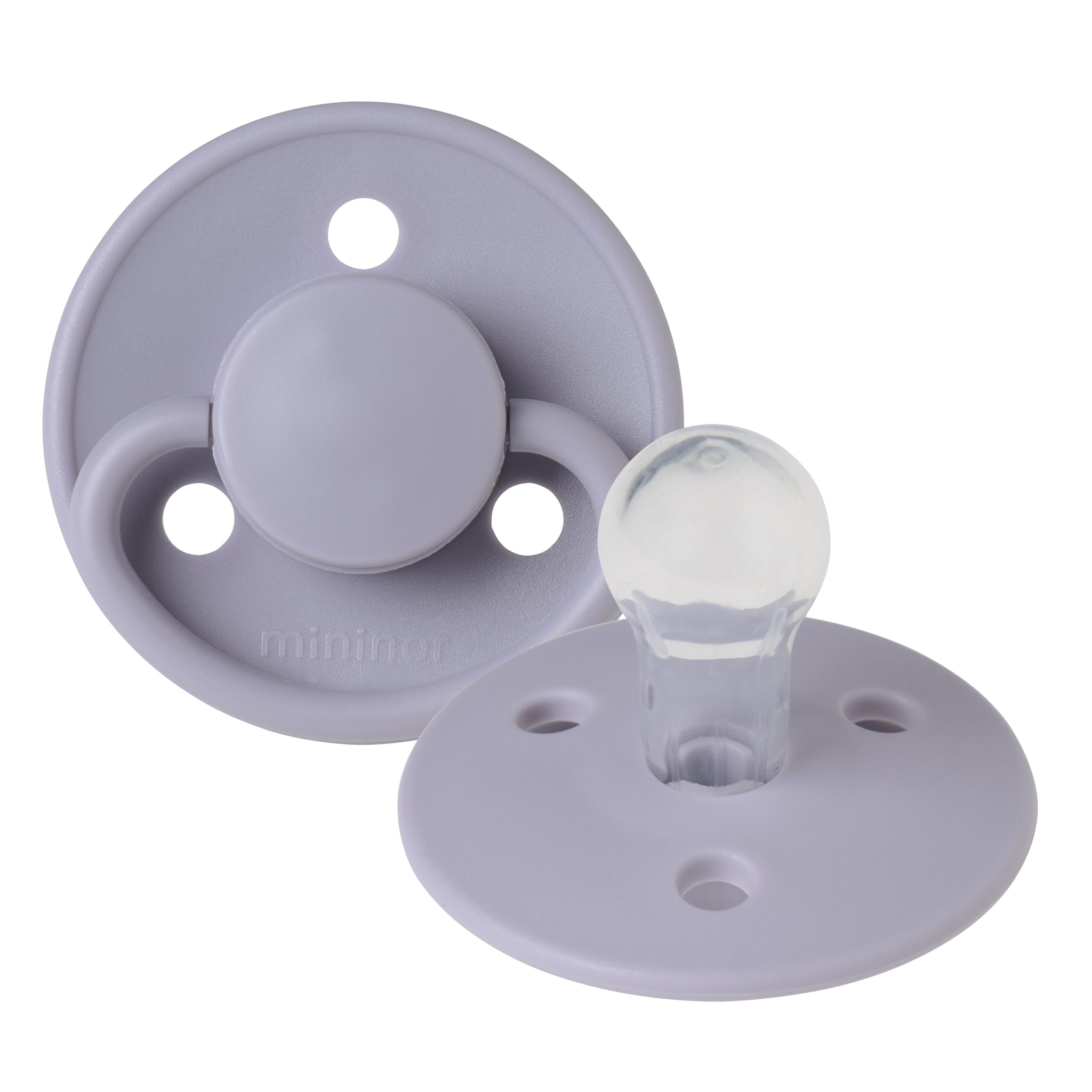 Mininor Round Pacifier Silicone 12m "Lilac flower"