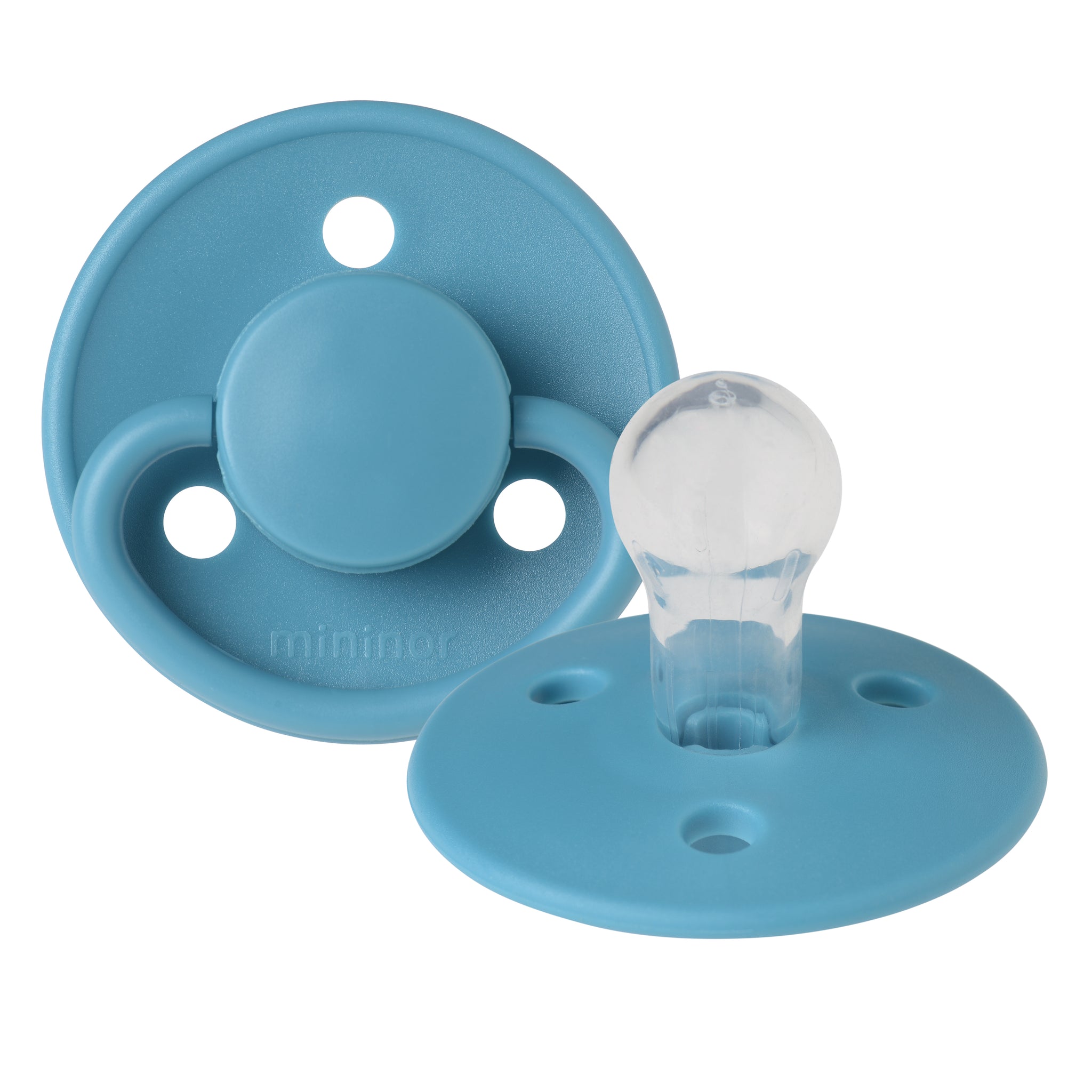 Mininor Round Pacifier Silicone 12m "Opal lake"