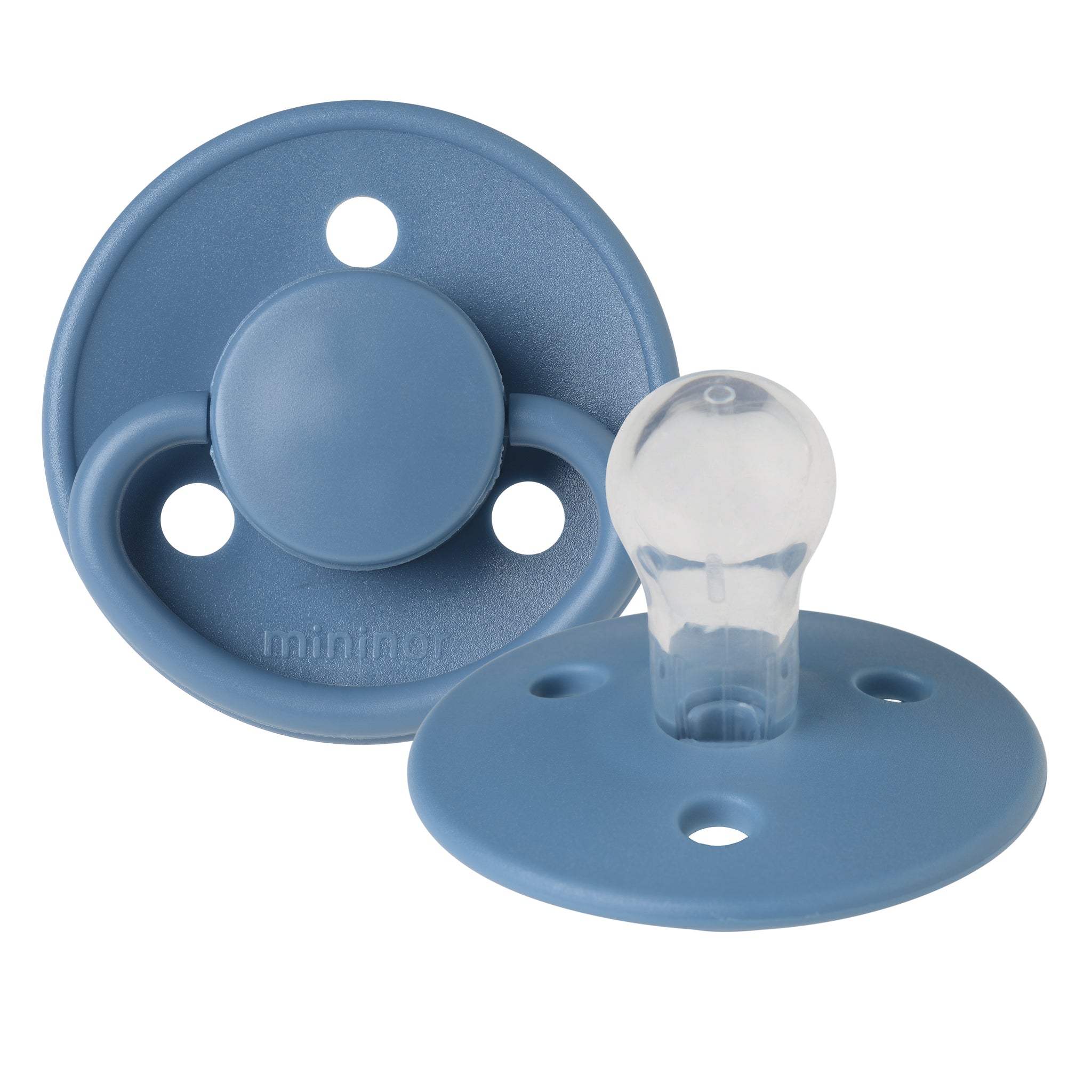 Mininor Round Pacifier Silicone 12m "Blue whale"
