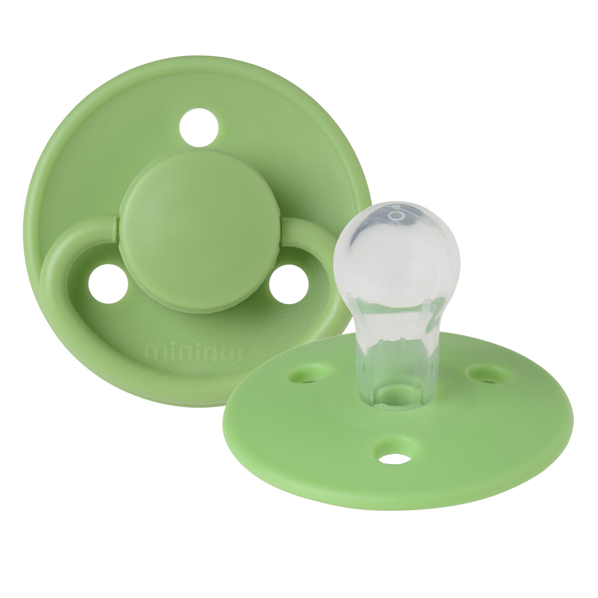 Mininor Round Pacifier Silicone 12m "Apple green"