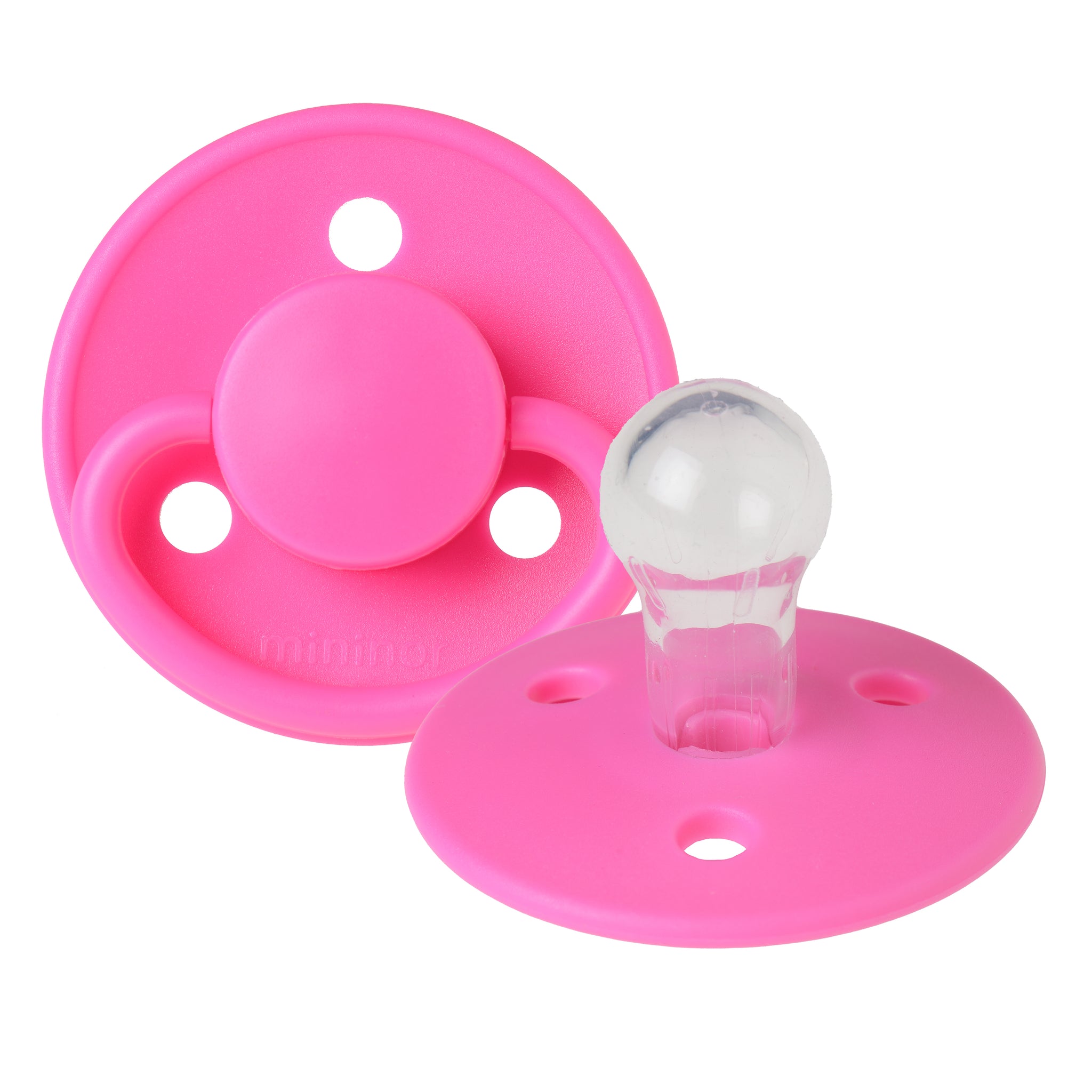 Mininor Round Pacifier Silicone 12m "Bubblegum"