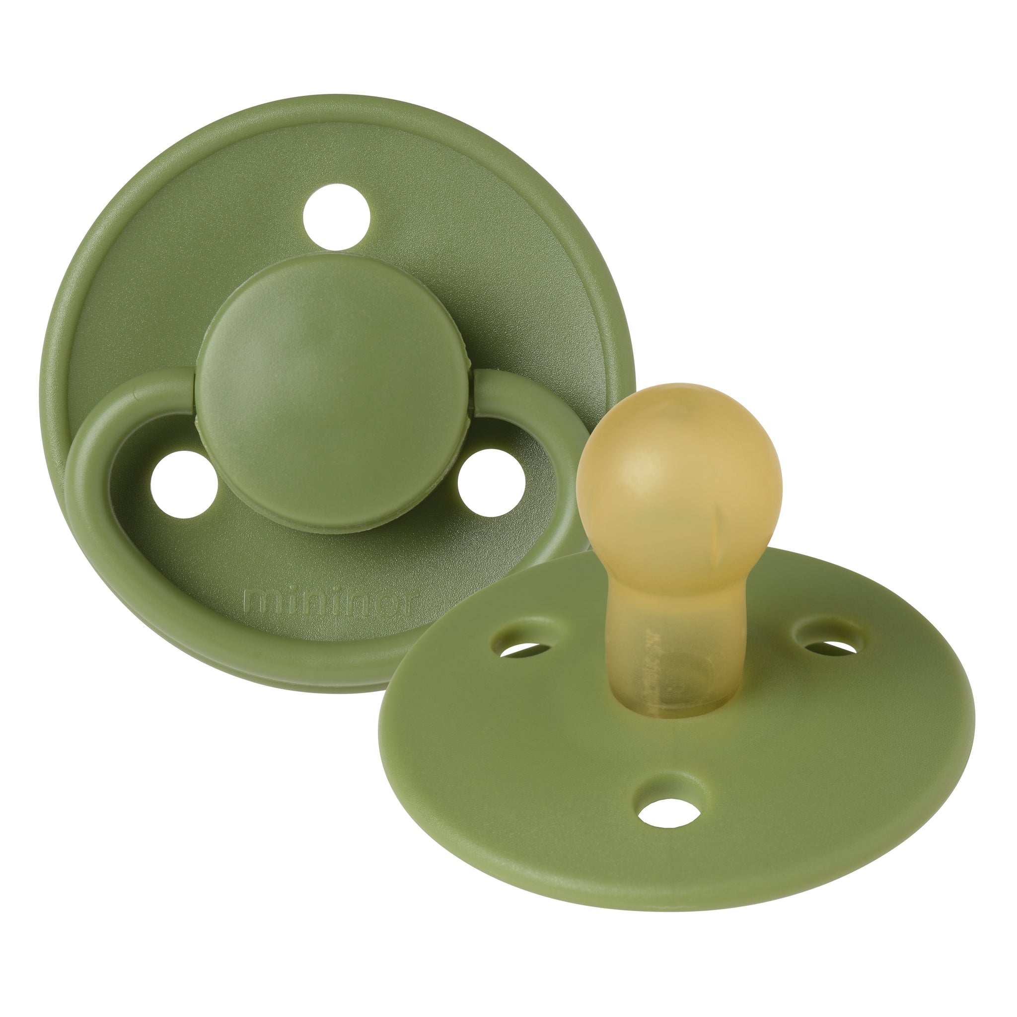 Mininor Round Pacifier Latex 0m "Grasshopper"