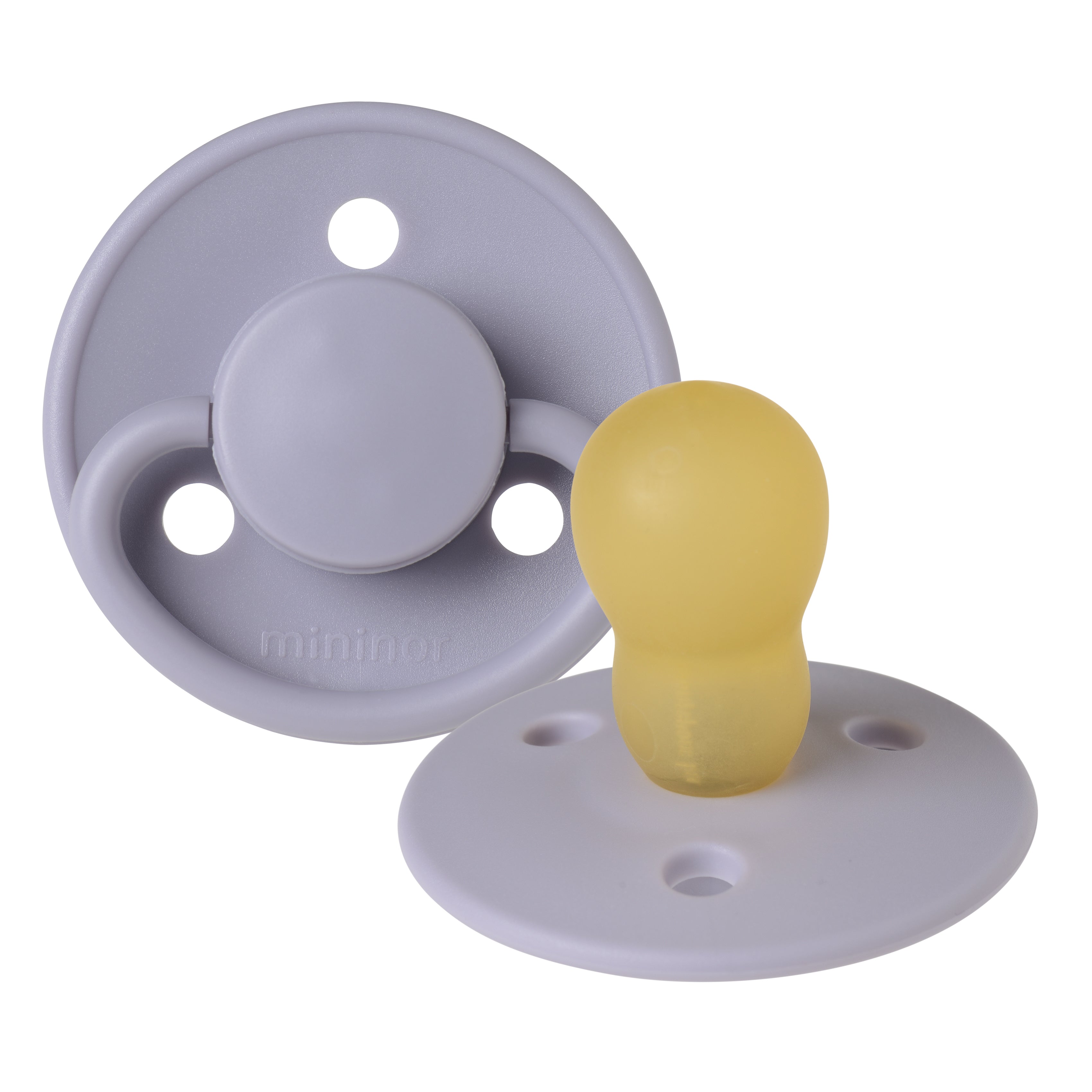 Angled Pacifier Mininor Round Pacifier Latex 12m