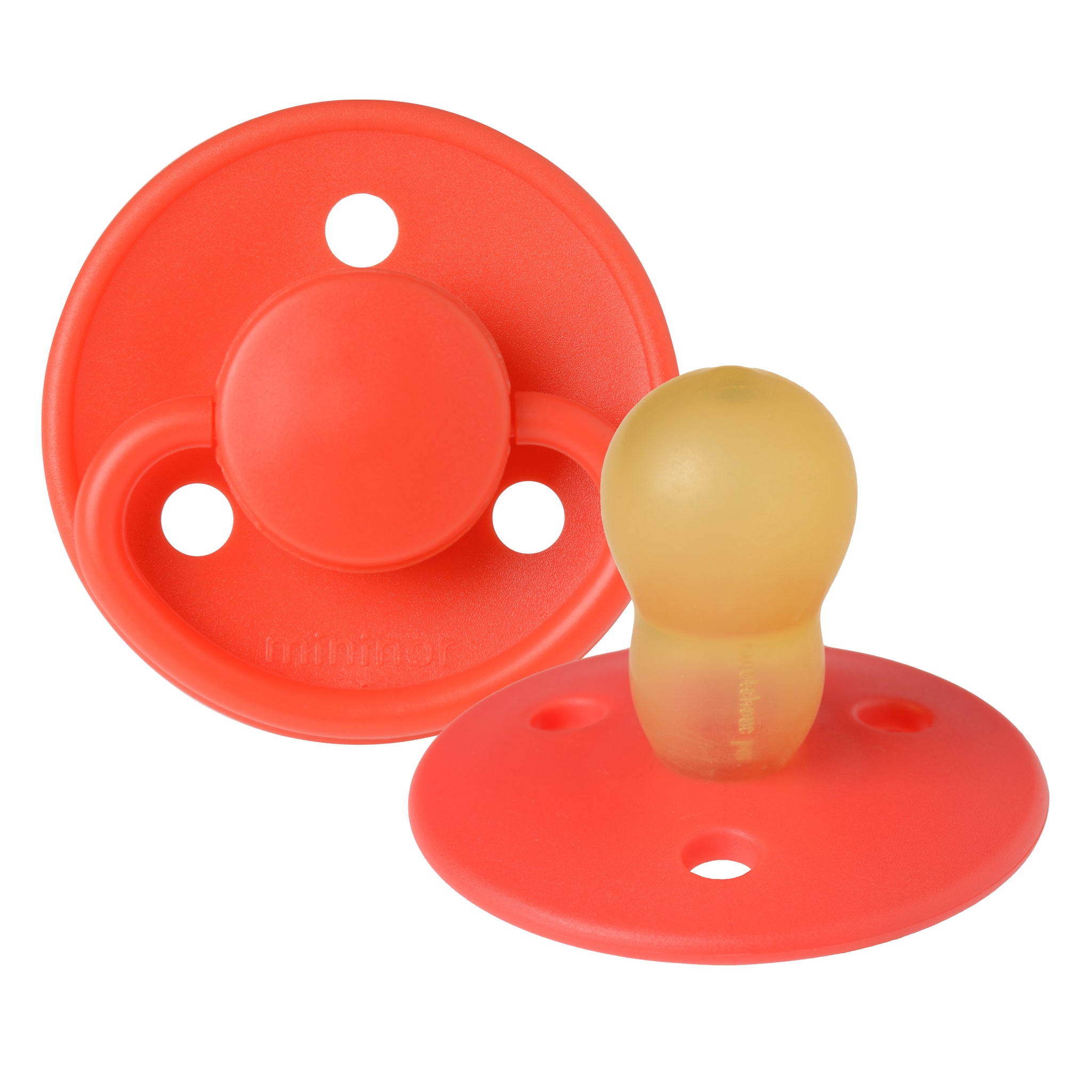 Mininor Round Pacifier Latex 12m "Poppy flower"