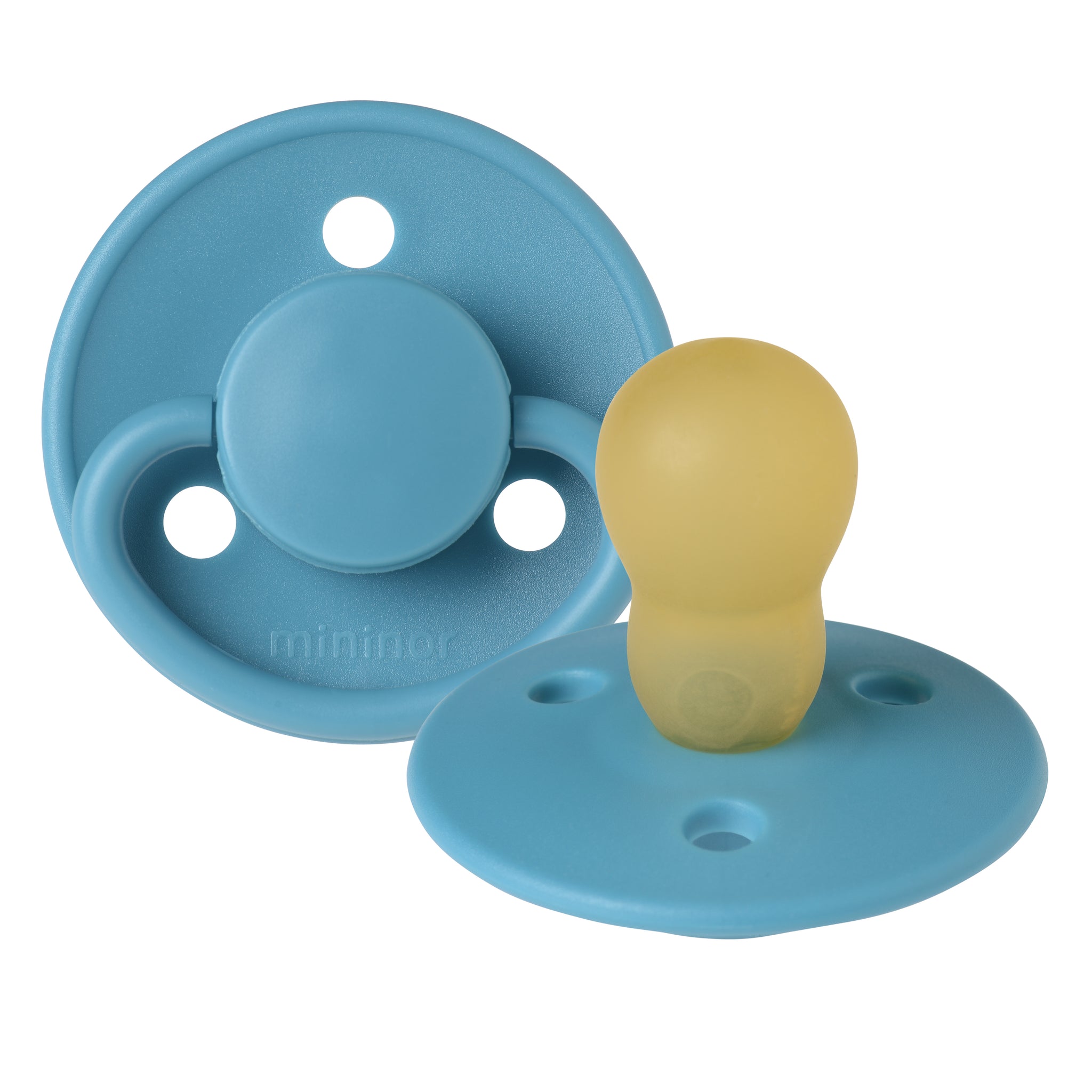 Mininor Round Pacifier Latex 12m "Opal lake"