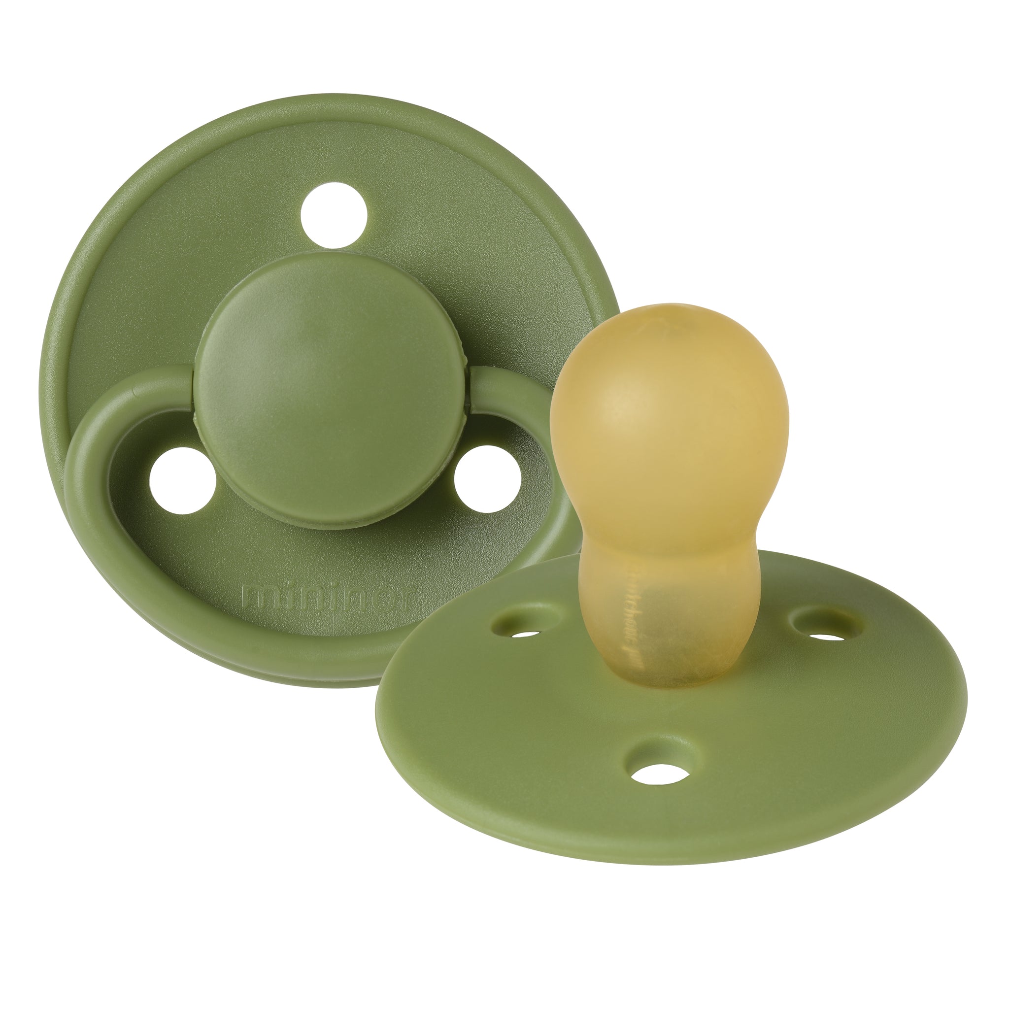 Mininor Round Pacifier Latex 12m "Grasshopper"