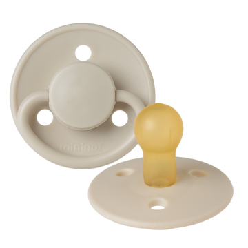 Mininor Round Pacifier Latex 0m 
