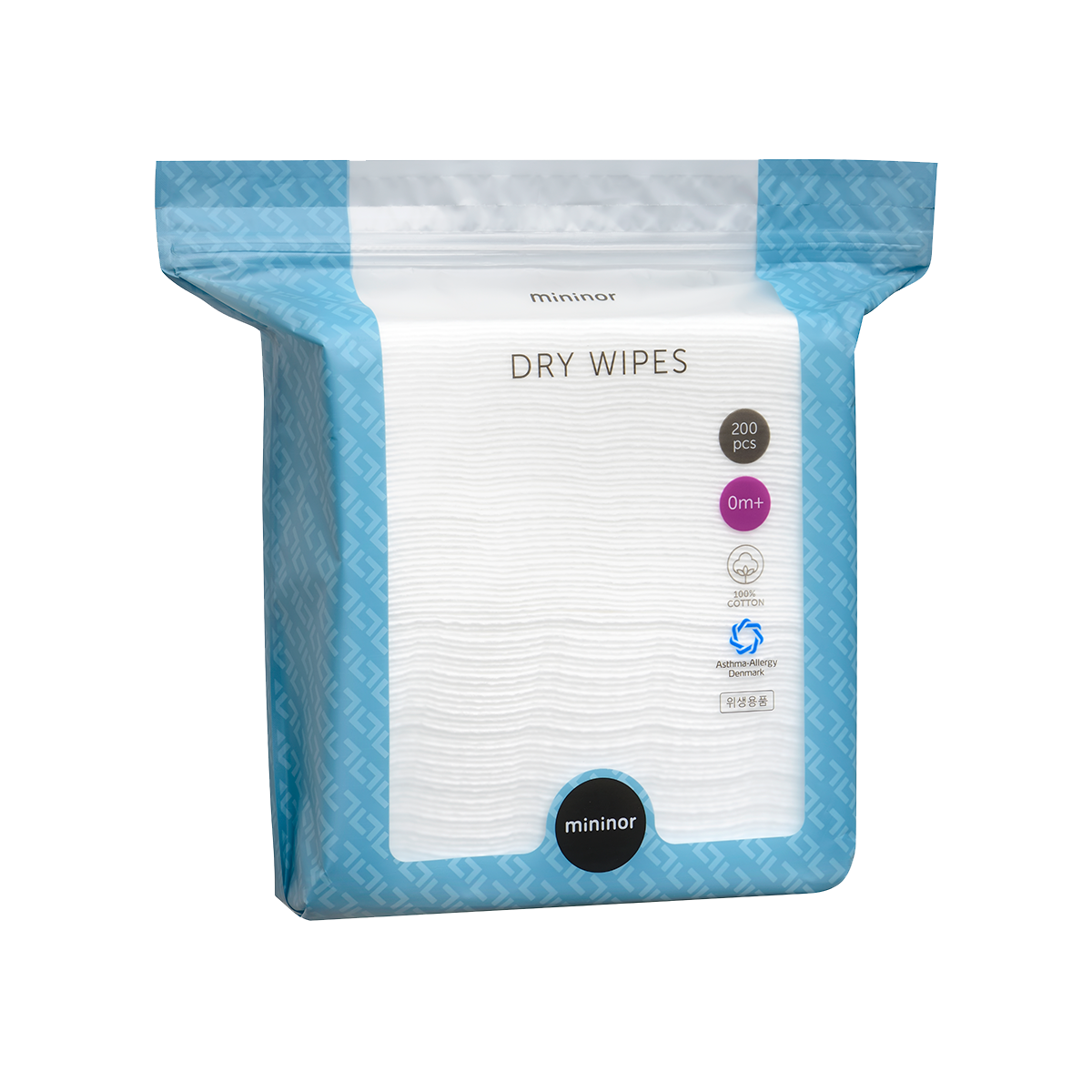 Dry wipes Mininor 100% cotton